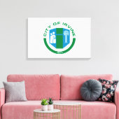 Vlag van Irvine (Californië) Canvas Afdruk (Insitu (Woonkamer))