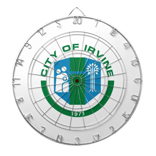 Vlag van Irvine (Californië) Dartbord (Voorkant)