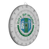Vlag van Irvine (Californië) Dartbord (Voorkant Links)