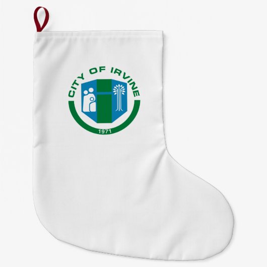 Vlag van Irvine (Californië) Grote Kerstsok (Voorkant)