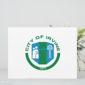 Vlag van Irvine (Californië) Kaart (Staand voorkant)