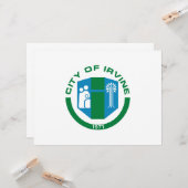 Vlag van Irvine (Californië) Kaart (Voorkant / Achterkant in situ)