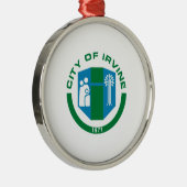 Vlag van Irvine (Californië) Metalen Ornament (Rechts)