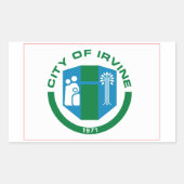 Vlag van Irvine, Californië Rechthoekige Sticker (Voorkant)