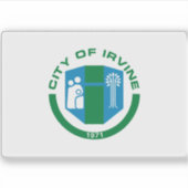 Vlag van Irvine, Californië Sticker (Voorkant)