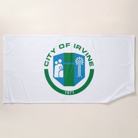 Vlag van Irvine (Californië) Strandlaken (Voorkant)