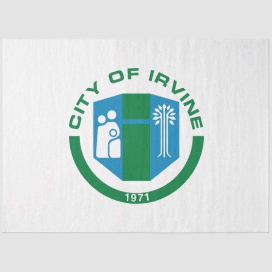 Vlag van Irvine (Californië) Tissuepapier (Voorkant)
