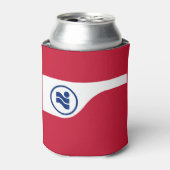 Vlag van Irving, Texas Blikjeskoeler (Blikje Voorkant)