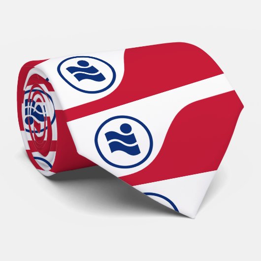 Vlag van Irving, Texas Stropdas (Opgerold)