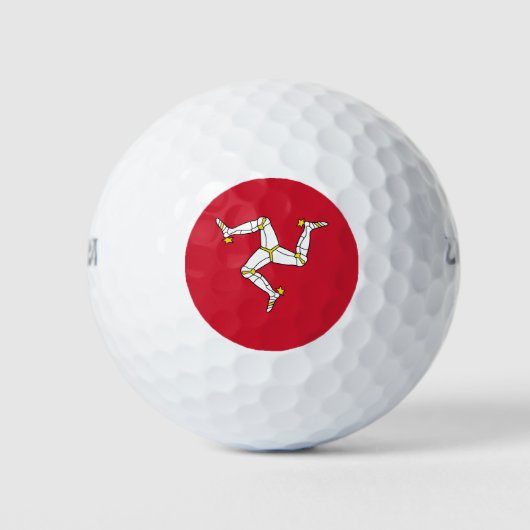 Vlag van Isle of Man Golfballen (Voorkant)