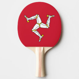 Vlag van  Isle of Man Ping Pong Paddle Tafeltennisbatje