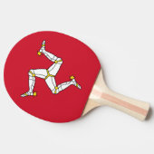 Vlag van  Isle of Man Ping Pong Paddle Tafeltennisbatje (Zijkant)