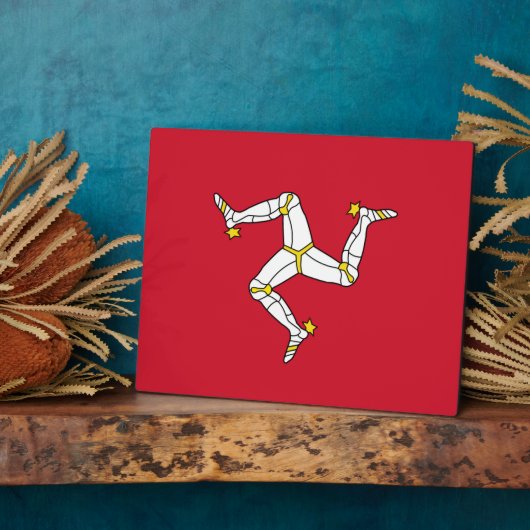 Vlag van Isle of Man Plaque Fotoplaat (Zijkant)