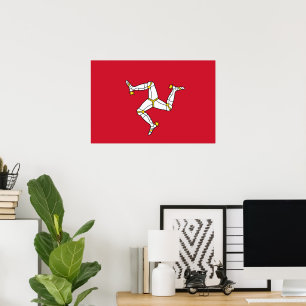 Vlag van Isle of Man Poster