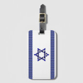 Vlag van Israël Bagagelabel (Voorkant (verticaal))