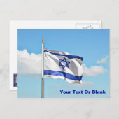 vlag van Israël Briefkaart (Voorkant / Achterkant)
