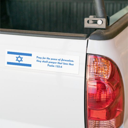 vlag van Israël, Bumpersticker (Op Truck)