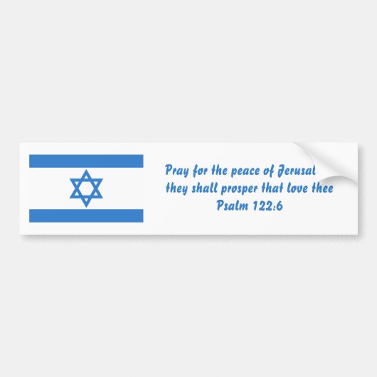 vlag van Israël, Bumpersticker (Voorkant)