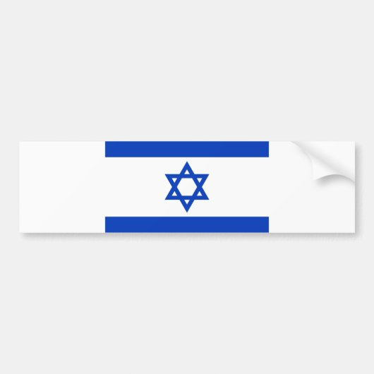 Vlag van Israël Bumpersticker (Voorkant)