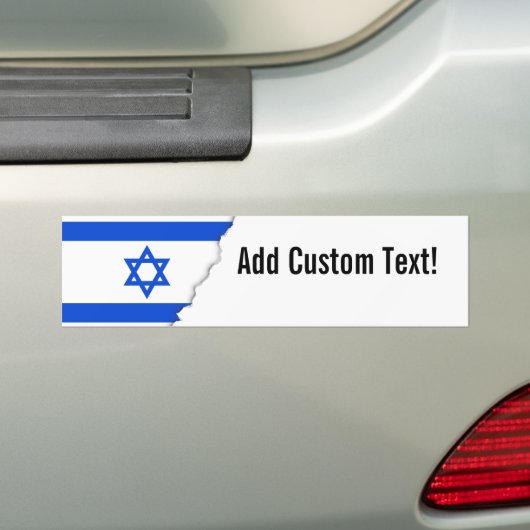 Vlag van Israël Bumpersticker (Op auto)