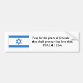 Vlag van Israël Bumpersticker (Voorkant)