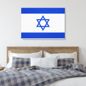 Vlag van Israël Canvas Afdruk (Insitu (Slaapkamer))