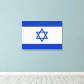 Vlag van Israël Canvas Afdruk (Insitu (Houten vloer))
