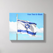 vlag van Israël Canvas Afdruk (Voorkant)