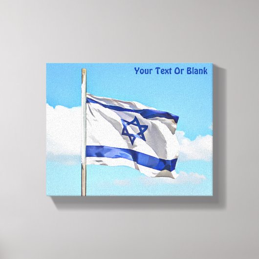 vlag van Israël Canvas Afdruk (Voorkant)