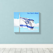 vlag van Israël Canvas Afdruk (Insitu (Houten vloer))