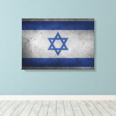  vlag van Israël Canvas Afdruk (Insitu (Houten vloer))