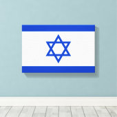 Vlag van Israël Canvas Afdruk (Insitu (Houten vloer))