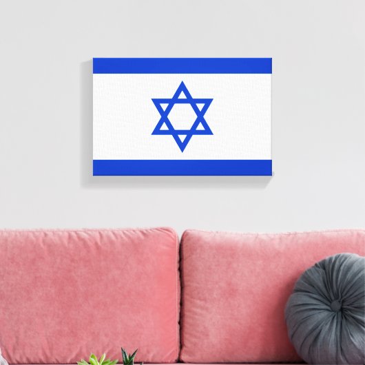Vlag van Israël Canvas Afdruk (Insitu (Woonkamer))
