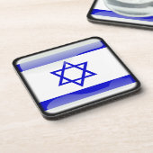 Vlag van Israël Drankjes Onderzetter (Linkerzijde)