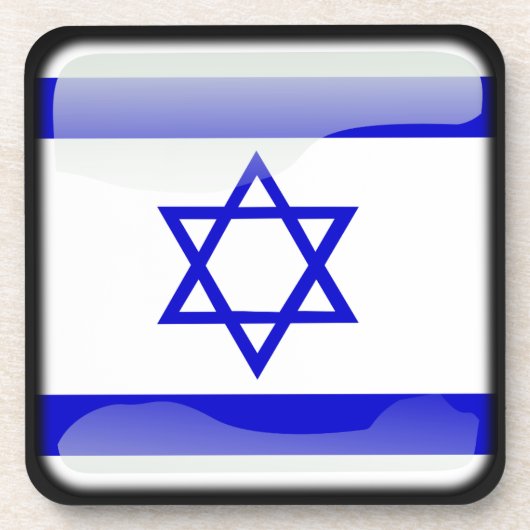 Vlag van Israël Drankjes Onderzetter (Voorkant)