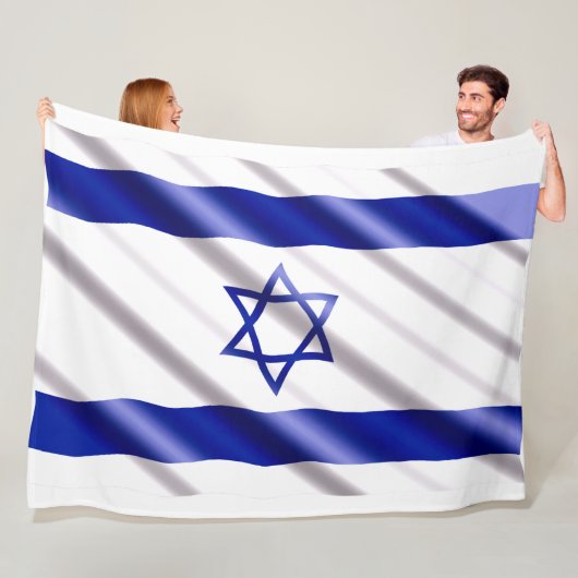 VLAG VAN ISRAËL FLEECE DEKEN (In situ)