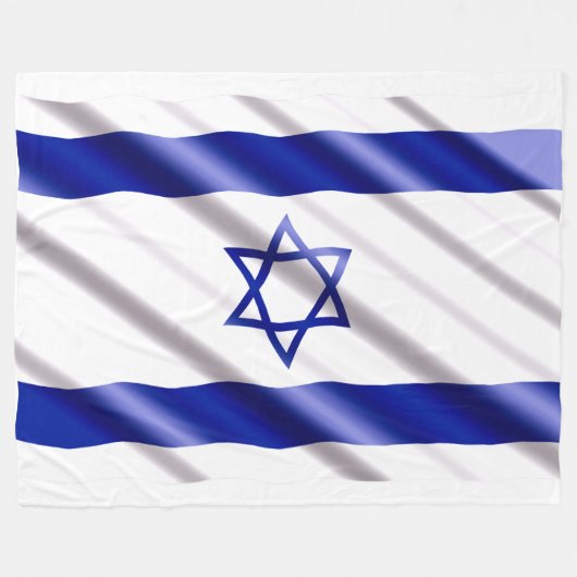 VLAG VAN ISRAËL FLEECE DEKEN (Voorkant (Horizontaal))