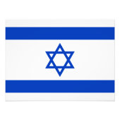 Vlag van Israël Foto Afdruk (Voorkant)