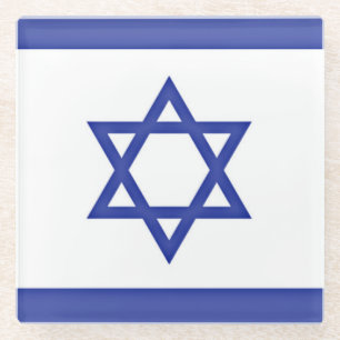 Vlag van Israël Glazen Onderzetter