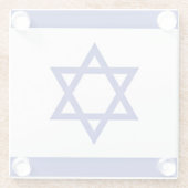 Vlag van Israël Glazen Onderzetter (Achterkant)