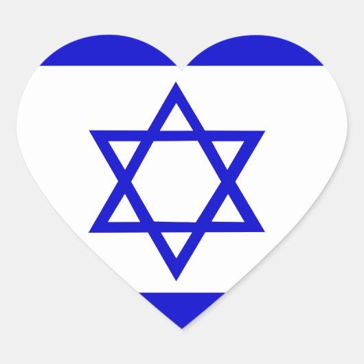 Vlag van Israël Hart Sticker (Voorkant)