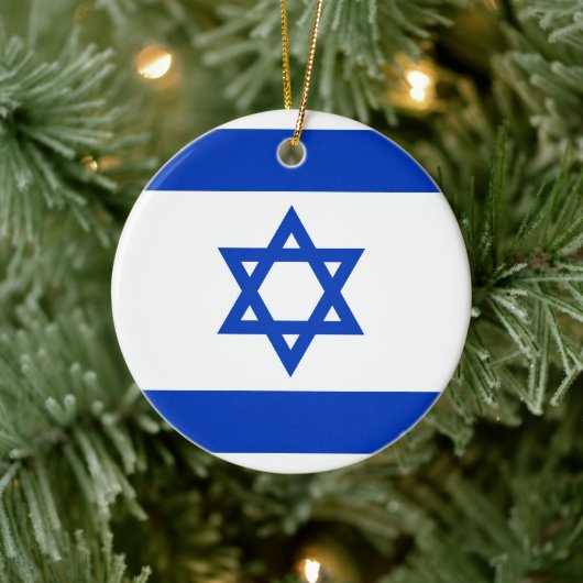 Vlag van Israël Keramisch Ornament (Boom)
