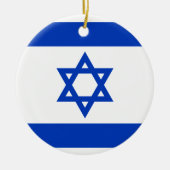 Vlag van Israël Keramisch Ornament (Voorkant)
