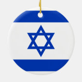 Vlag van Israël Keramisch Ornament (Achterkant)