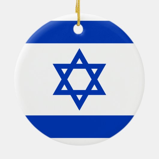 Vlag van Israël Keramisch Ornament (Achterkant)