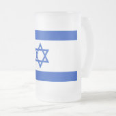 Vlag van Israël Matglas Bierpul (Voorkant rechts)