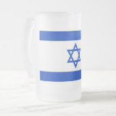 Vlag van Israël Matglas Bierpul (Voorkant links)