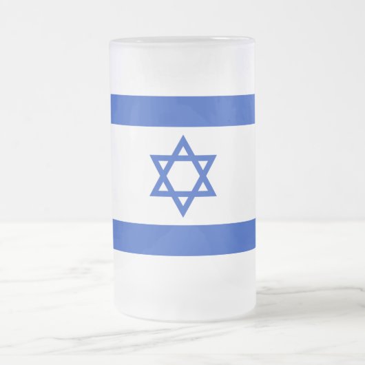 Vlag van Israël Matglas Bierpul (Center)