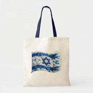 Vlag van Israël Mensen bloeien in bloemen Tote Bag