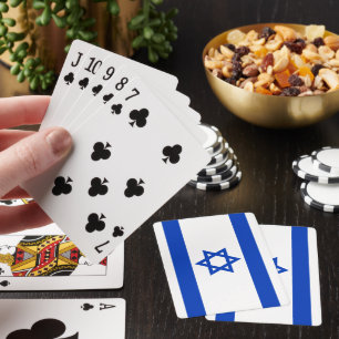Vlag van Israël moderne patriottische Pokerkaarten
